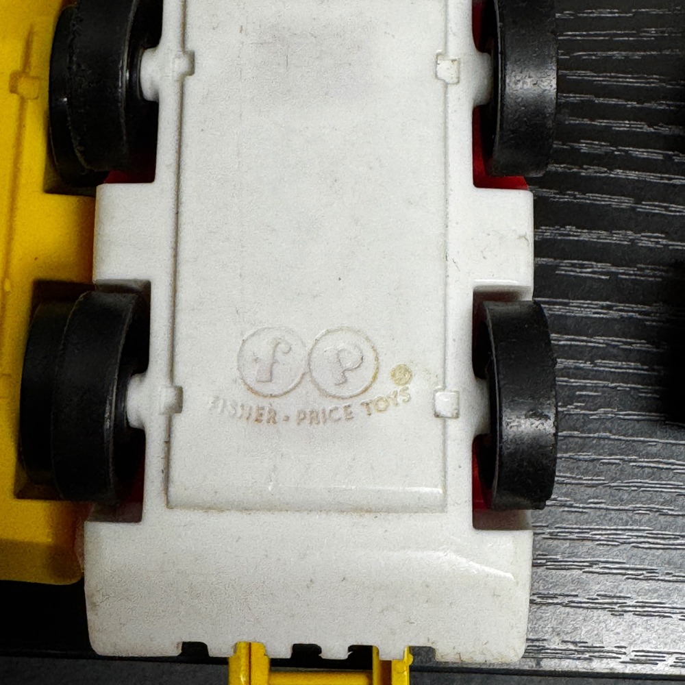 Fisher-Price Little People Vintage 1980s Vehicle & Accessory Lot Fire Truck Taxi - Picture 9 of 16